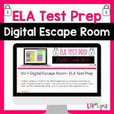 ELA REVIEW & TEST PREP DIGITAL ESCAPE ROOM - Reading Compr