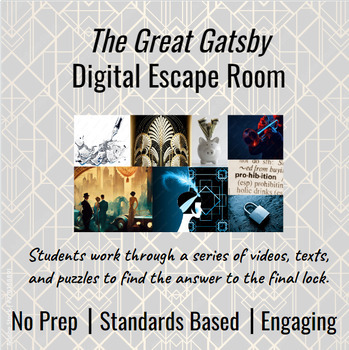 Preview of Digital Escape Room: The Great Gatsby