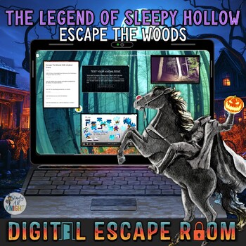 Preview of The Legend of Sleepy Hollow, Digital Escape Room, Escape The Woods, Halloween