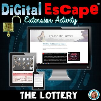 Preview of The Lottery Shirley Jackson | Digital Escape™ Room Extension | Google Apps™