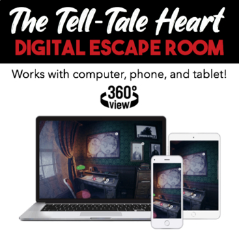 Preview of The Tell-Tale Heart Digital Escape Room | Reading Comprehension Game