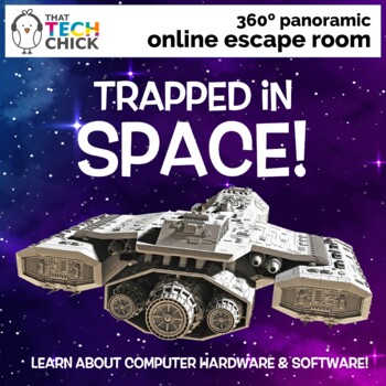 Preview of Digital Escape Room - Trapped in Space!  - Computer Hardware | Software Theme