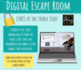 Digital Escape Room - Treble Clef - Line Notes (Google Slides)