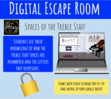 Digital Escape Room - Treble Clef Space Notes (Google Slides)