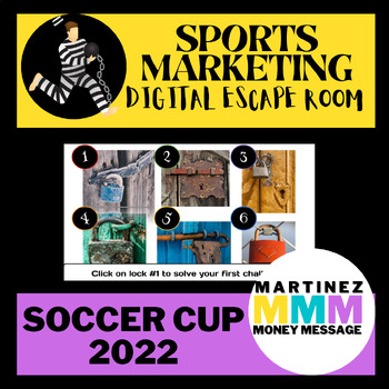 Preview of Professional Soccer Cup 2022 Digital Escape Room (Updated Every 4 Years)
