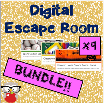 Preview of Digital Escape Rooms - Bundle