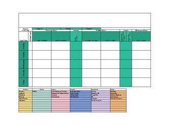 Preview of Digital Excel Weekly Overview/Teacher Planner