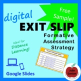Digital Exit Slips - Free Sample - Distance Learning