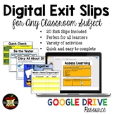 Digital Exit Slips for Any Subject
