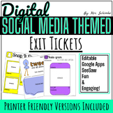 Digital Exit Slips - Social Media Themed