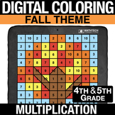 Digital FALL Multi-Digit Multiplication Mystery Picture | 