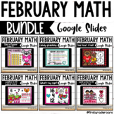 Digital FEBRUARY Math Centers on Google Slides BUNDLE 
