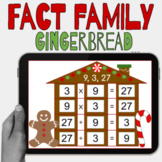 Digital Fact Family Winter, Christmas, Gingerbread Theme {