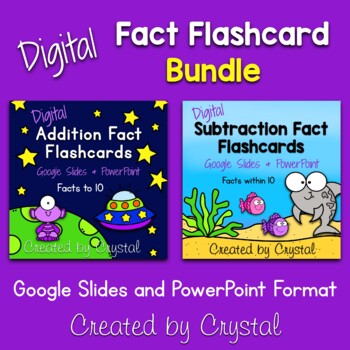 Preview of Digital Fact Flashcards Bundle  