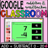Digital Fact Fluency Add and Subtract Bundle 0 - 20 | Goog