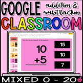 Digital Fact Fluency Add and Subtract Mixed Bundle 0 - 20 