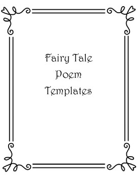 Preview of Distance Fairy Tale Poetry Templates