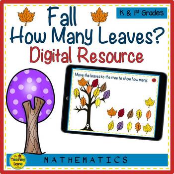 Preview of Digital Fall Counting Google Slides: How Many Leaves?