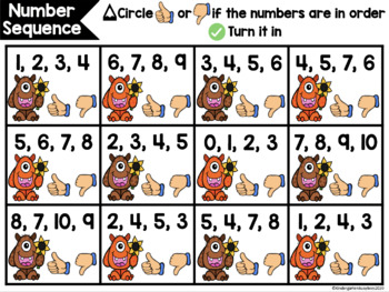 Monster Math Center Numbers 1-5 & Distance Learning