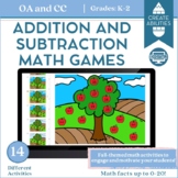Digital Fall Math Games Addition and Subtraction