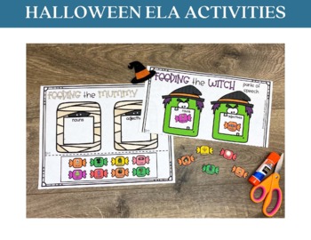 Halloween Feed a Monster Writing and Parts of Speech Activity | TpT