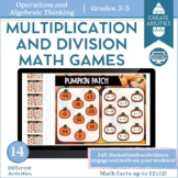 Digital Fall Math Games Multiplication and Division