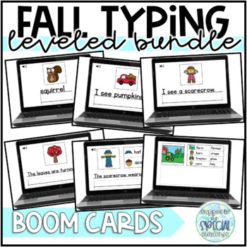 Preview of Digital Fall Typing Bundle - Boom Cards