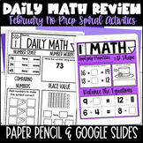 Daily Math Review Spiraling Math Practice Paper & Google February