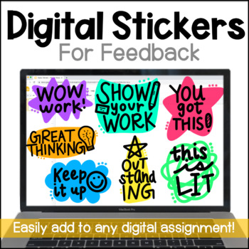 Preview of Digital Feedback Stickers for Distance Learning
