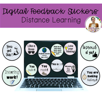 Preview of Digital Feedback Stickers for Distance Learning
