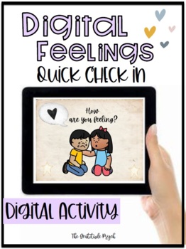 Preview of Digital Feelings Check-in, Counseling Check in for Distance Learning