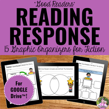Preview of Digital Fiction Graphic Organizers for Any Fiction Text | Google Slides™