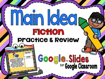 Preview of Digital Fiction Main Idea & Details with Google Slides™
