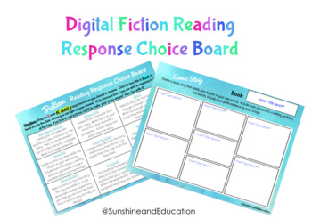 Preview of Digital Fiction Reading Response Board