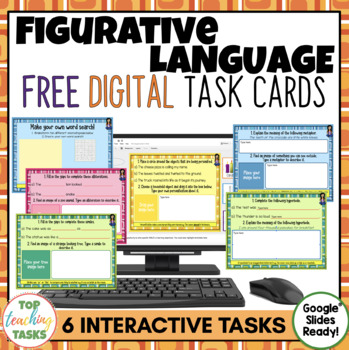 Preview of Digital Figurative Language Activities for Distance Learning - FREE