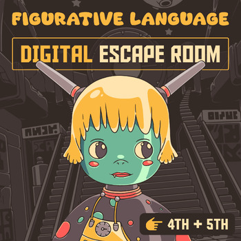 Preview of Digital Figurative Language Escape Room | 4th & 5th Grade Reading Game