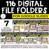 Digital File Folders Bundle for Special Education