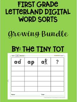Preview of Digital First Grade Letterland Word Sorts