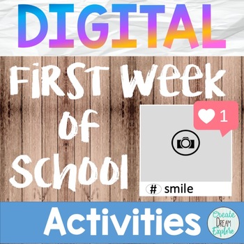Preview of Digital First Week of School Activities for Upper Grades and Middle Grades