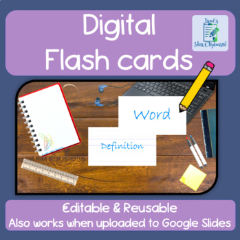 Preview of Digital Flash Cards - Create your own flash cards