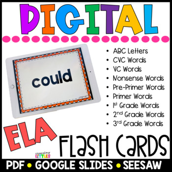 Preview of Digital Flash Cards ELA