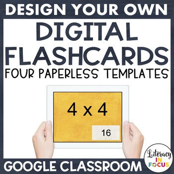 Preview of Digital Flashcard Templates | Distance Learning | Google Classroom