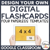 Digital Flashcard Templates | Distance Learning | Google C