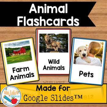 Preview of Digital Flashcards: Animals (Farm Animals, Pets and Wild Animals) 