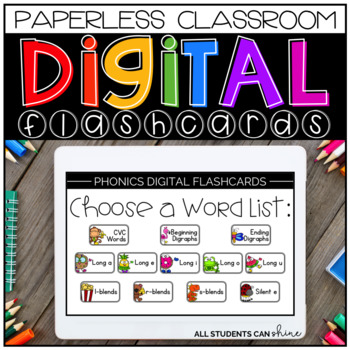 Preview of Digital Flashcards - PHONICS {Digital Resources for Distance Learning}