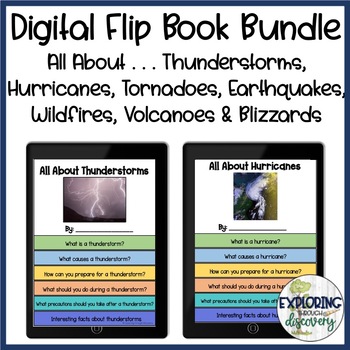 Preview of Digital Flip Book Bundle on Natural Disasters