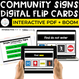 Digital Flip Cards: Community Signs Interactive PDF + Boom