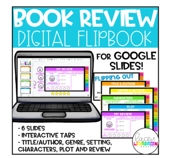 Preview of Digital Flipbook- Book Report / Review for Google Slides