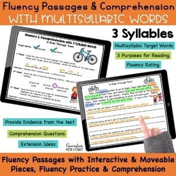 Preview of Digital Fluency Passages & Comprehension with Decoding Multisyllabic Words - 3