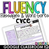 Digital Fluency Passages for Google Classroom CVCe Magic e 